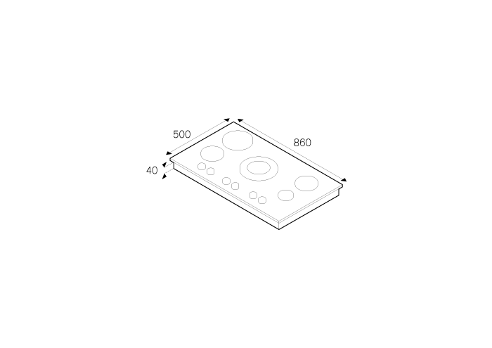 90 5-Burner Gas hob | Bertazzoni