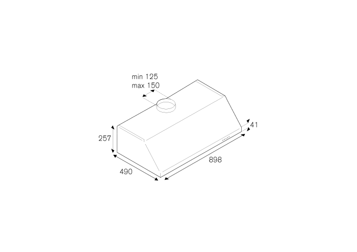 90 Undermount Hood 1 Motor | Bertazzoni