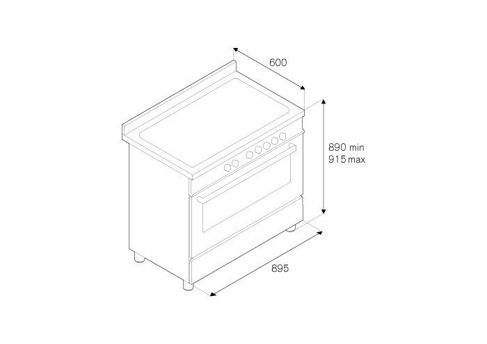 90 cm 6-Burner, Electric Oven | Bertazzoni